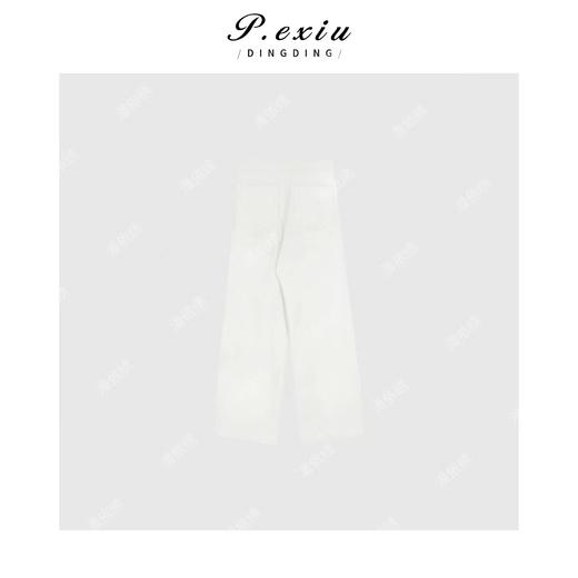 03-4潘依绣丁丁宠粉PanYiXiu/潘依绣100%棉立体剪裁褶皱设计松弛随性牛仔长裤 D6589 商品图2