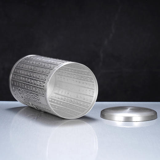 子佩集S999银【般若莲花】茶叶罐【BX0120099】纯银茶杯摆件2406 商品图2