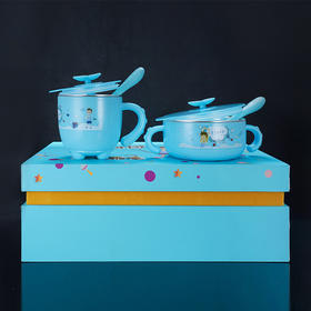 子佩集S999银【我是乖宝】套装【BX0460707】纯银儿童餐具碗摆件杯摆件叉勺2406