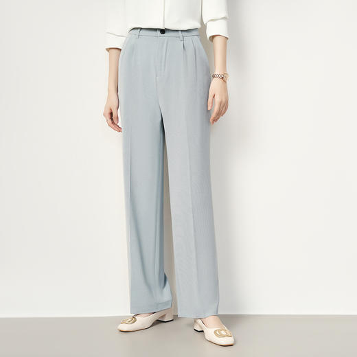 【后侧松紧腰】罗蒙女士休闲裤时尚简约大众商务百搭阔腿裤女 商品图9