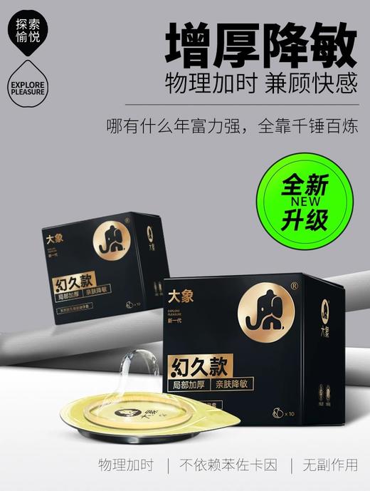【至薄至久 顶部加厚】大象避孕套幻久升级款 商品图3