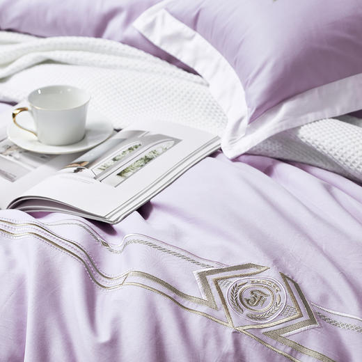 【6F】富安娜素绣床单四件/莫德 商品图6