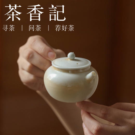 茶香记 朴聚堂柴烧薄胎小苹果壶90ml泡茶壶陶瓷自然别致圆融可爱 商品图4