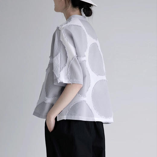 裁缝学苑AQ318提花新中式短袖上衣纸样女装小衫新款立领打板图纸 商品图4