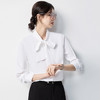 【蝴蝶结系带领】罗蒙女士长袖衬衫舒适微弹优雅气质时尚有型衬衣女 商品缩略图2