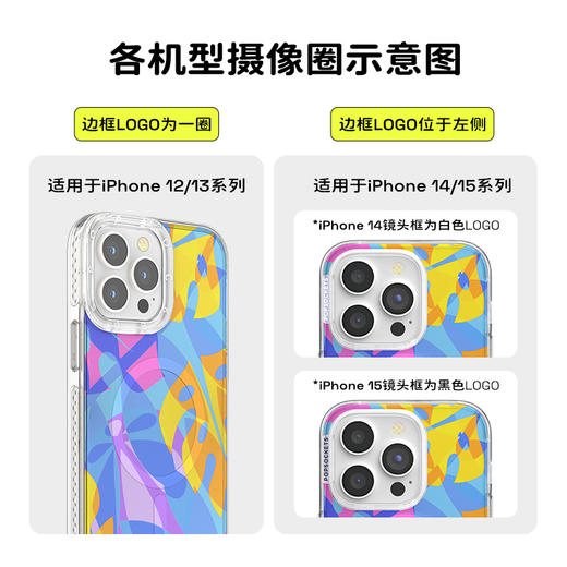 【热带舞曲】五彩斑斓叶·蓝 POPCASE手机壳 MagSafe Popcase磁吸款 蓝色 植物花卉 iPhone 15/14/13 商品图3