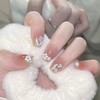 蜜桃腮红法式中长小红书美甲穿戴甲网红纯欲风同款美甲贴片指甲片 商品缩略图9