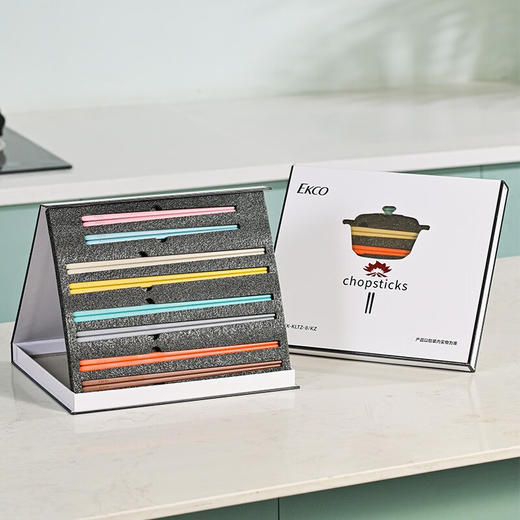 康宁  EKCO筷乐套组6双成人筷+2双儿童筷 商品图1