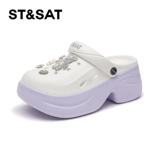 星期六时髦撞色厚底百搭洞洞鞋SSC21101AB 商品图11