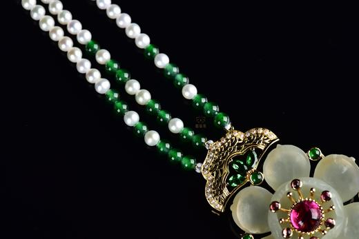 【花好月圆】白玉花珍珠项链-XL12307062 商品图4