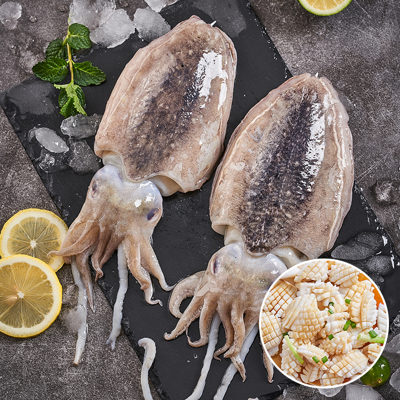 2份装丨至鲜墨鱼400g/只  乌贼墨斗鱼 厚实脆嫩 爽口鲜甜