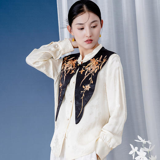 2024春夏国风衬衫配饰中式绣花云肩R240555 商品图1