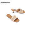 Toomanyshoes一字拖高跟编织凉拖外穿 商品缩略图3