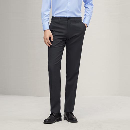 【犀牛褶】柒牌男装西裤2025秋季新款商务正装含羊毛男士直筒长裤	127H70110 商品图1