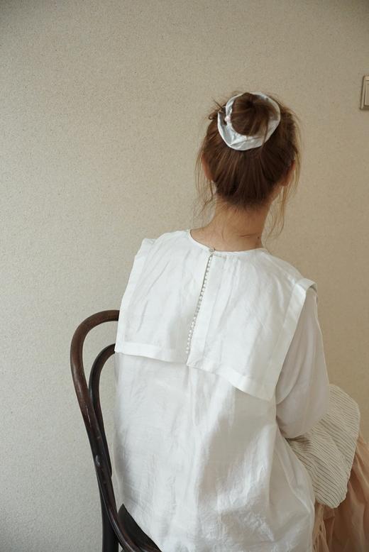 BUNON 真丝海军领长袖衬衫上衣 商品图10