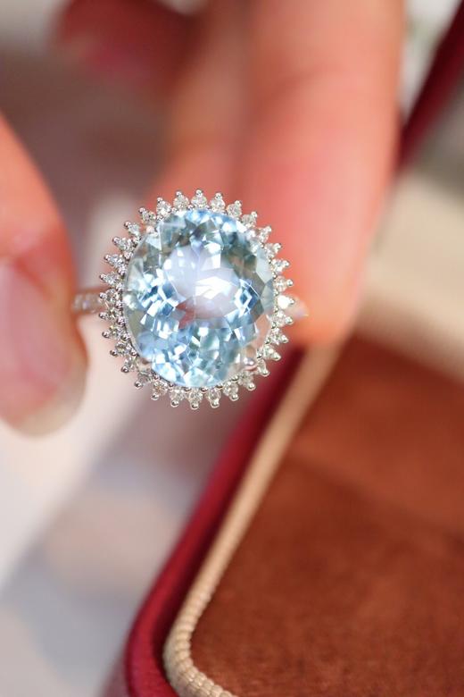 6.93ct 海蓝宝戒指 商品图0