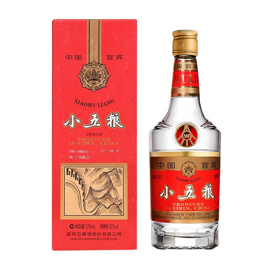 五粮液小五粮 52度浓香型白酒 整箱375ml*6瓶包邮 商品图0