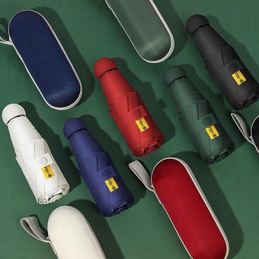 探拓户外黑胶晴雨伞防晒迷你五折胶囊伞超轻便遮阳抗风加固太阳伞 商品图2