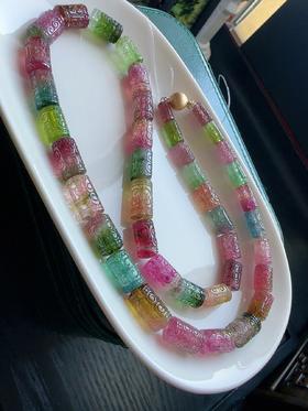 61g 雕刻碧玺项链