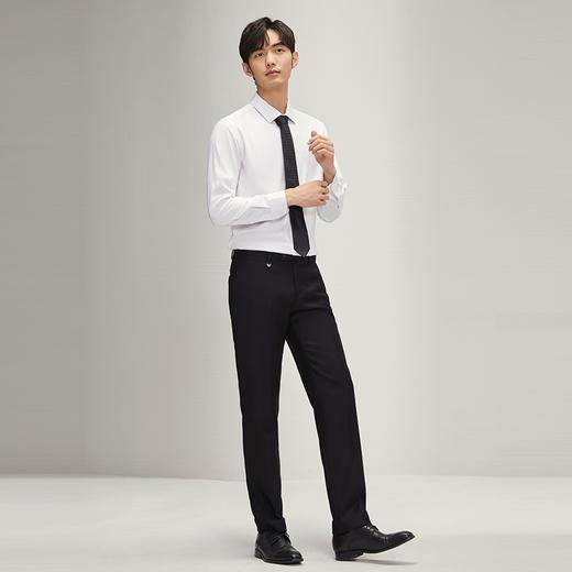 【兰精莫代尔】柒牌男士长袖衬衫男2024秋季新款商务百搭白色衬衣	127A71030 商品图3