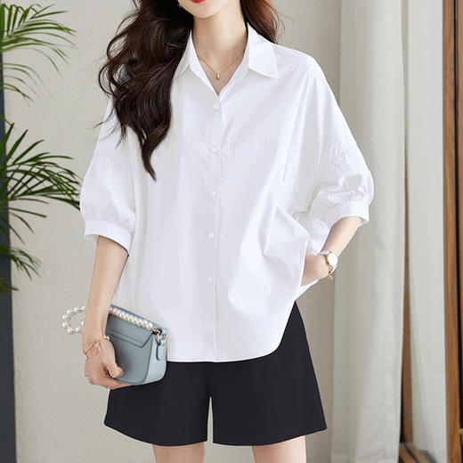 馥迦清新简约短袖/长袖衬衫 商品图8
