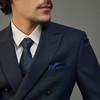 【婚礼季/含羊毛】柒牌男装双排扣西服男秋冬新款商务条纹西装马甲三件套	127C70920 商品缩略图2