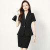 【短袖西服+半裙】罗蒙女士套装职业干练优雅百搭商务两件套女 商品缩略图6