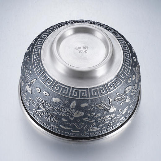 子佩集S999银年年有余碗摆件【BX008021202-1】纯银餐具2406 商品图4