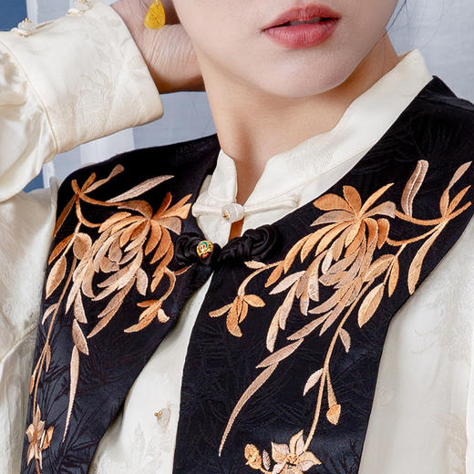 2024春夏国风衬衫配饰中式绣花云肩R240555 商品图4