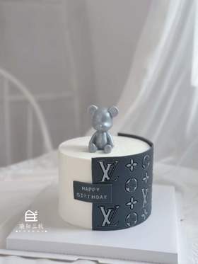 小熊花纹围边（高级灰）