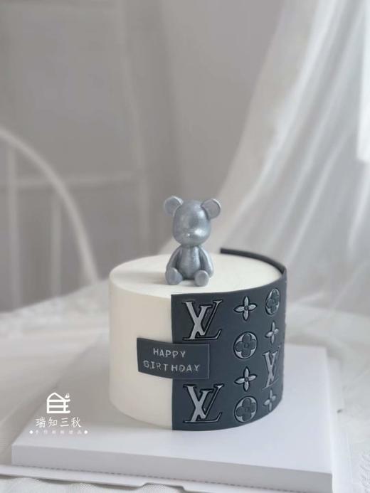 小熊花纹围边（高级灰） 商品图0