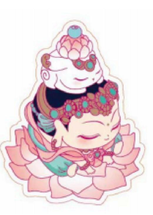 福福贴贴手机支架文殊天尊款 商品图0