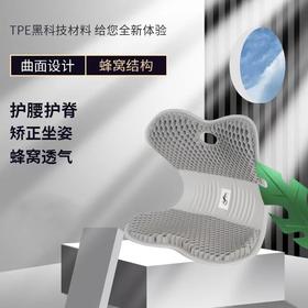 【蜂窝透气 护腰舒适】升级款-思菲其凝胶护腰坐垫 | 贴腰柔韧 清洁方便