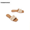 Toomanyshoes一字拖高跟编织凉拖外穿 商品缩略图5