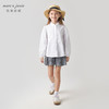 马克珍妮2024年秋装新款 女童甜美荷叶领纯棉衬衫 241377 商品缩略图1