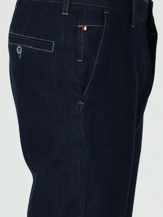 波顿春夏深蓝色宽松直筒高端牛仔裤男士长裤子ME651119 商品图3