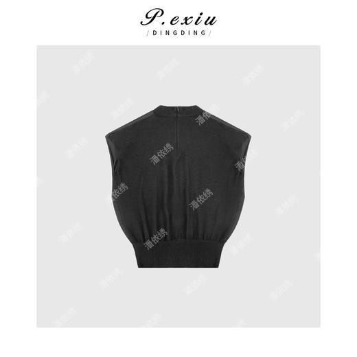 04-1潘依绣丁丁宠粉PanYiXiu/潘依绣法式设计感精致无袖立领拼接衬衫 ZZ0529 商品图2