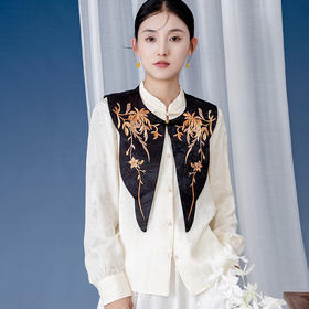2024春夏国风衬衫配饰中式绣花云肩R240555