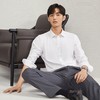 【含竹纤维】柒牌长袖衬衫男2024秋季新款色织格商务休闲白色衬衣	127A70400 商品缩略图1