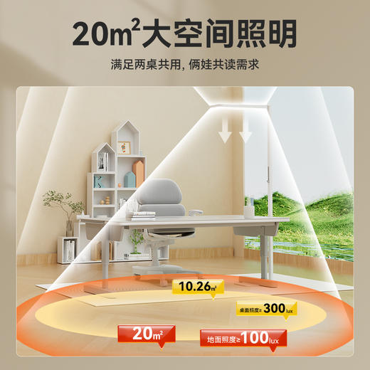 【孩视宝】24小时阳光护眼台灯大路灯书房客厅学习照明台灯E5-125W-R/E2B-100W 商品图3