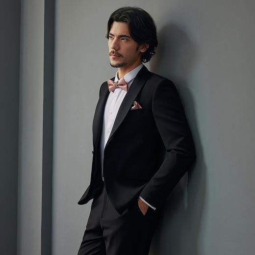【婚礼季/婚庆系列】柒牌西装男士套装秋季新款可拆卸青果领新郎结婚礼服	127C70010 商品图1