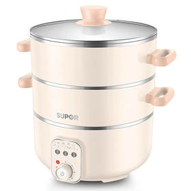 苏泊尔（509916）(SUPOR)电蒸锅多用途锅 多功能家用电火锅11L/升大容量双层蒸屉不沾锅电煮锅蒸煮涮多功能锅ZN26YK18