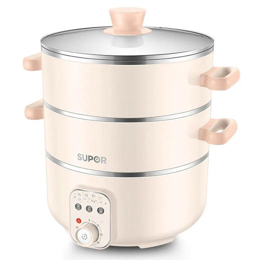 苏泊尔（509916）(SUPOR)电蒸锅多用途锅 多功能家用电火锅11L/升大容量双层蒸屉不沾锅电煮锅蒸煮涮多功能锅ZN26YK18 商品图0