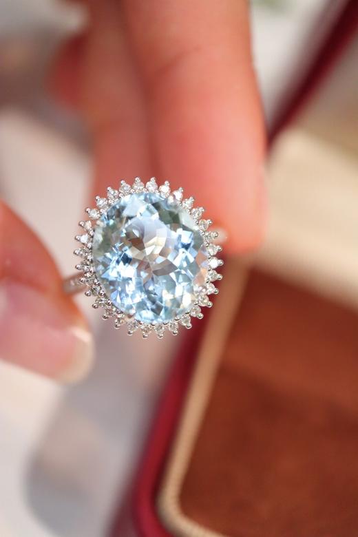 6.93ct 海蓝宝戒指 商品图3