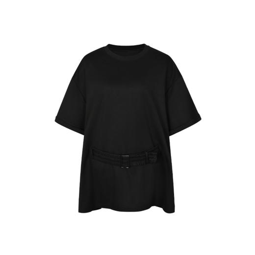 NUTH宽松黑色圆领设计感t恤女 商品图6