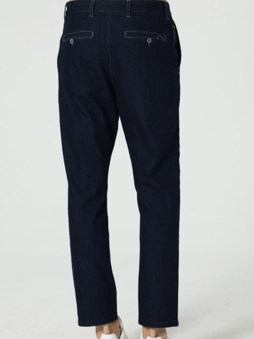 波顿春夏深蓝色宽松直筒高端牛仔裤男士长裤子ME651119 商品图1