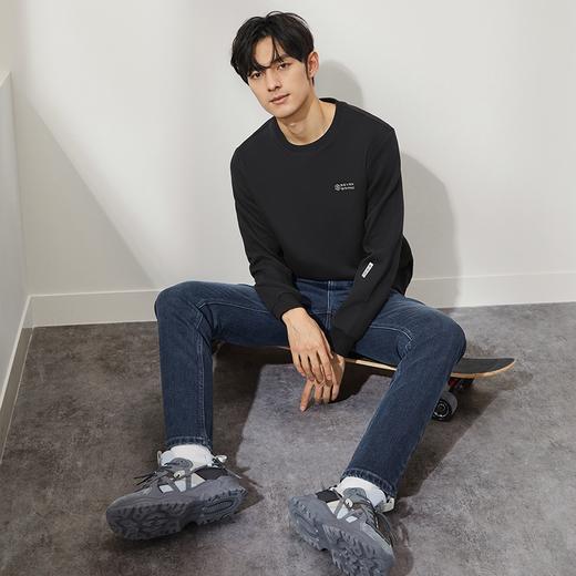 柒牌圆领卫衣男2024秋季新款时尚休闲中青年舒适百搭男士套头上衣	127W70110 商品图3