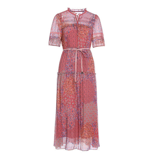 乔万尼真丝连衣裙100%桑蚕丝新款法式碎花EM2E879 商品图4