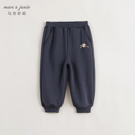 马克珍妮2024年秋装新款 男童超舒棉卡通小熊束脚运动裤 241667 商品图2
