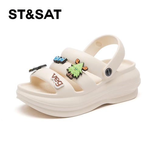 星期六美式风卡通厚底休闲凉拖SSC211562A 商品图8